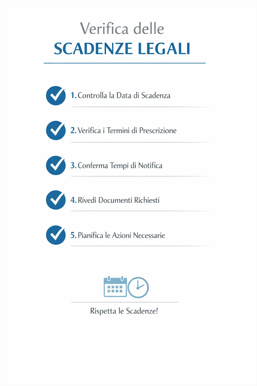 checklist delle scadenze legali da tenere in considerazione
