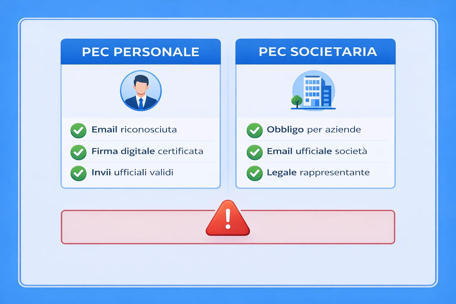 Differenza PEC personale vs PEC societaria per amministratori: obbligo distinto