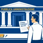 Cittadino che presenta una richiesta di accesso agli atti allo sportello di un ente pubblico