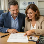 Coppia che firma il passaggio di proprietà auto presso uno sportello ACI nel 2026