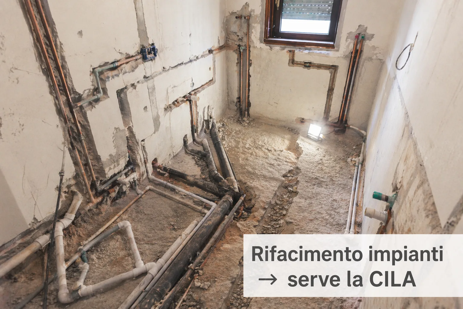 cantiere bagno ristrutturazione impianti idraulici CILA