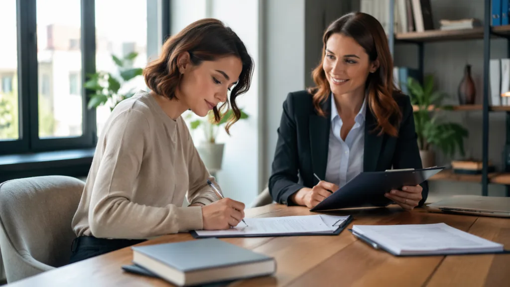 lavoratore firma contratto di somministrazione con agenzia per il lavoro