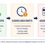 Schema del passaggio da periodo di prova gratuita ad abbonamento vincolante
